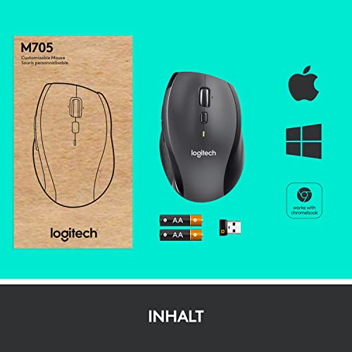 Thumbnail 8 de Logitech M705 Marathon Kabellose Maus – lange Akkulaufzeit, präziser Laser und vielseitige Tasten