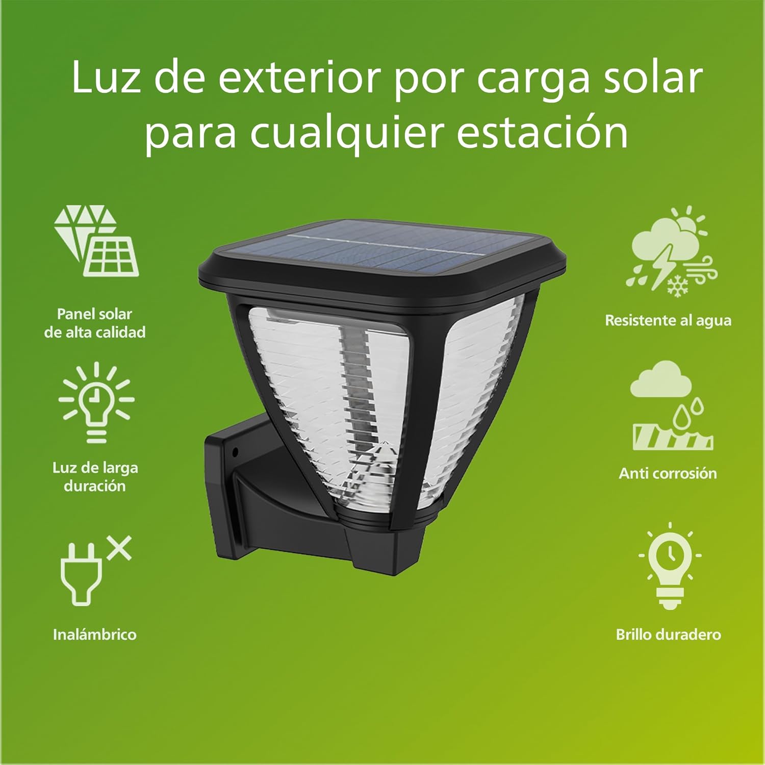 Detalle 2 de Philips Lighting Vapora: Aplique Solar Exterior IP44