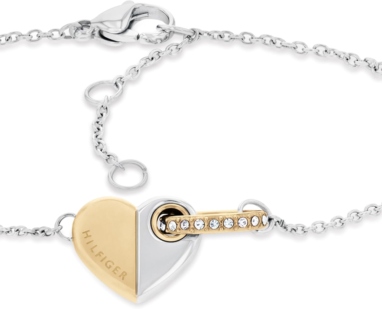 Thumbnail 1 de Tommy Hilfiger Jewelry Herz-Charm Halskette oder Armband aus Bicolor-Edelstahl (Damen)