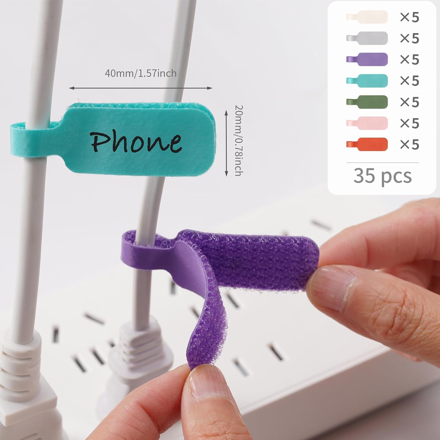 Thumbnail 2 de Trilancer Cable Cord Labels 35 pack 🎧