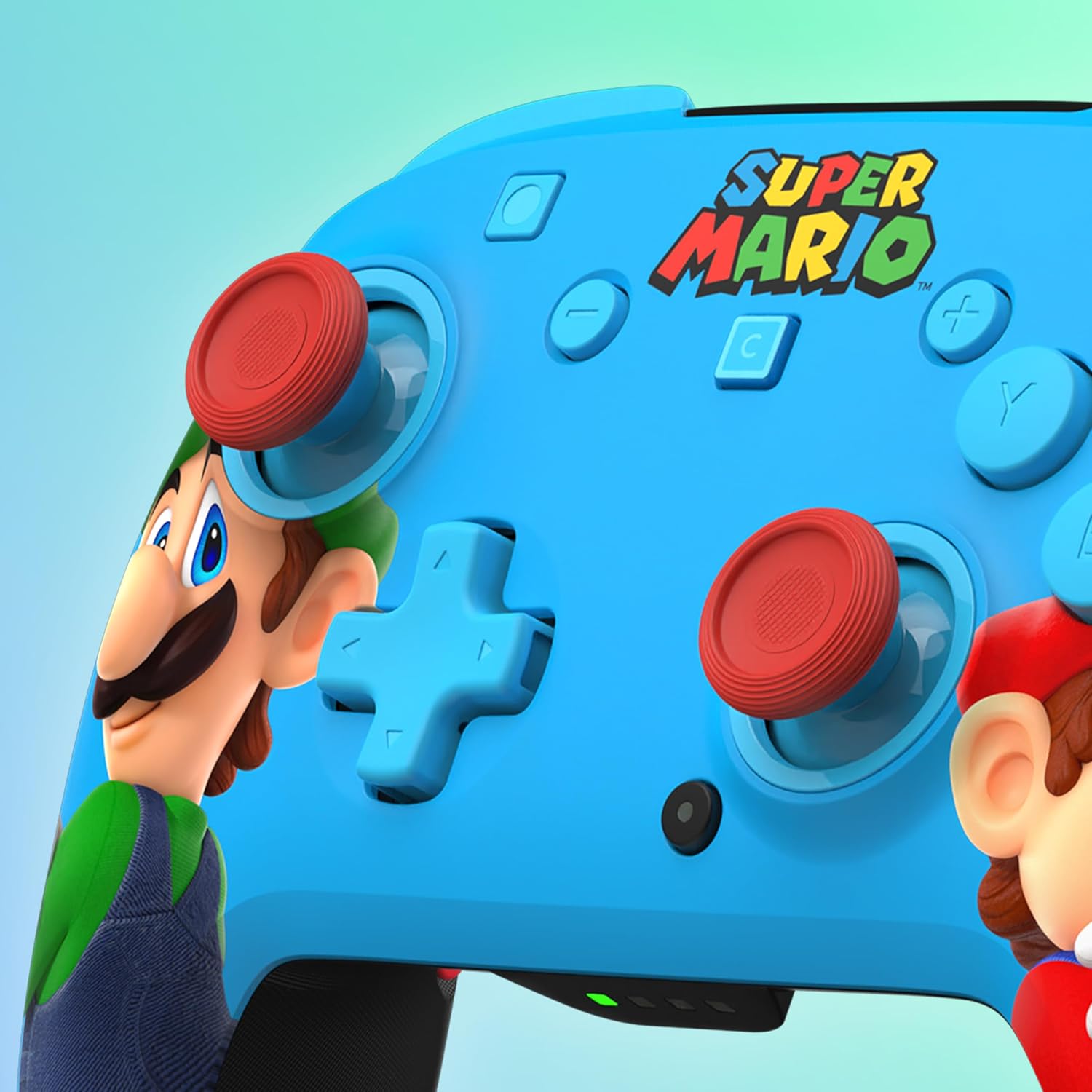 Detalle de Turtle Beach Rematch Wireless Controller: Mario and Luigi – Officially Licensed for Nintendo Switch 2