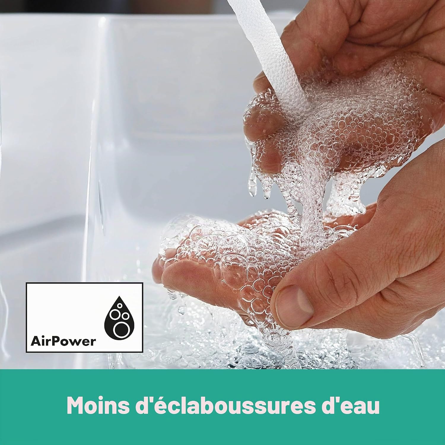 Detalle de Hansgrohe Vernis Blend Robinet de lave-mains noir mat – eau froide, 71583670