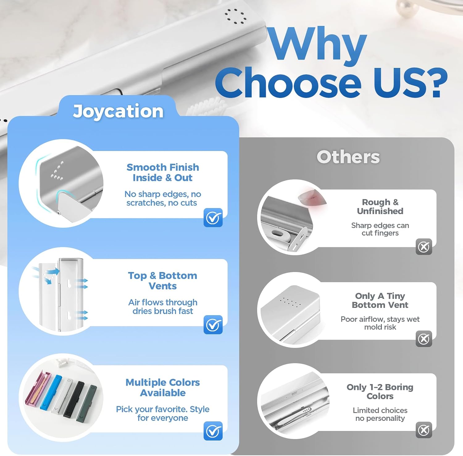 Detalle 1 de Joycation Aluminum Toothbrush Travel Case