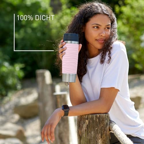 Detalle 2 de Emsa N20227 Travel Mug Wave Isolierbecher, 0,5 Liter, Edelstahl, Pastellrosa