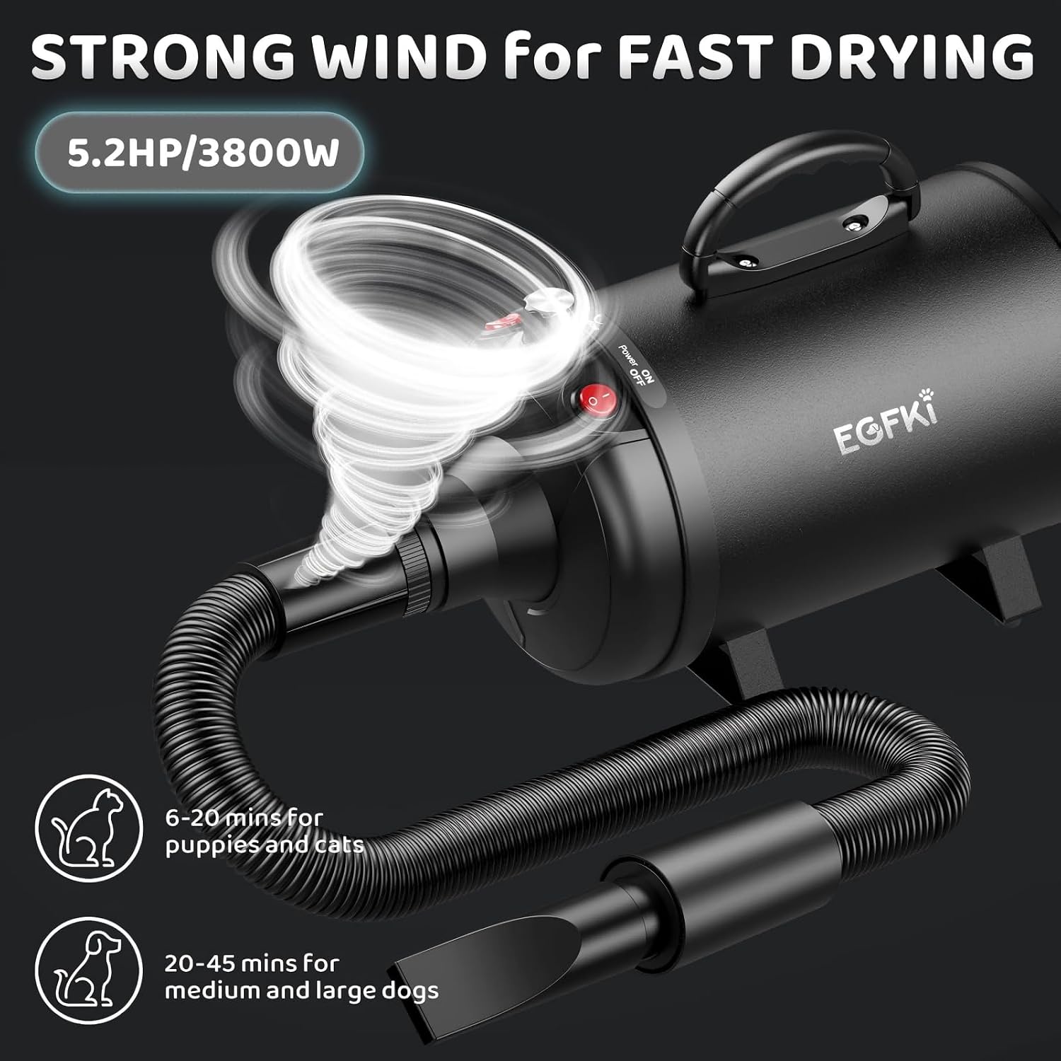 Detalle de EGFKI Dog Dryer 5.2 HP