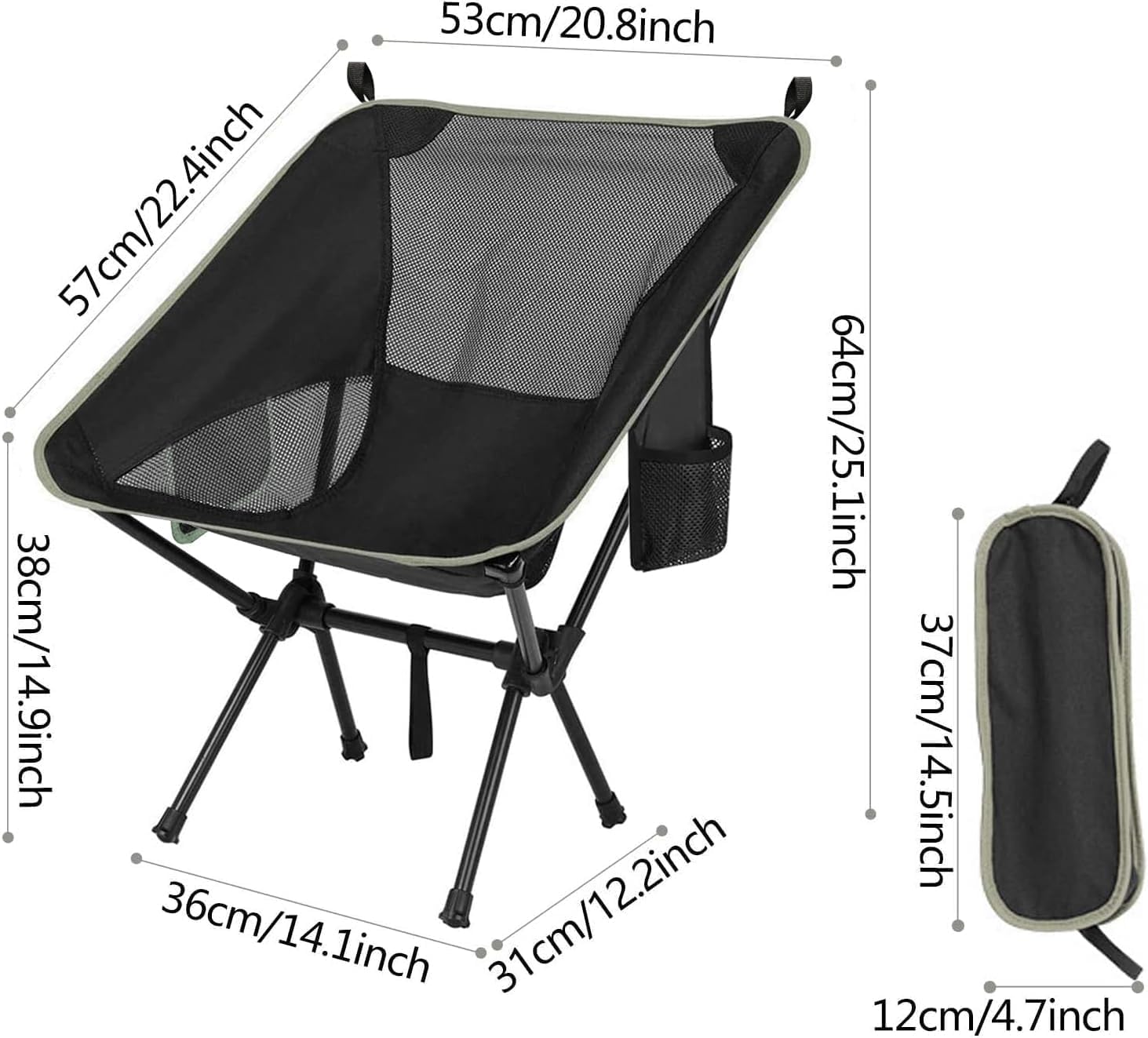 Thumbnail 1 de Nestling Ultralight Folding Camping Chair: Compact Comfort for Outdoor Adventures