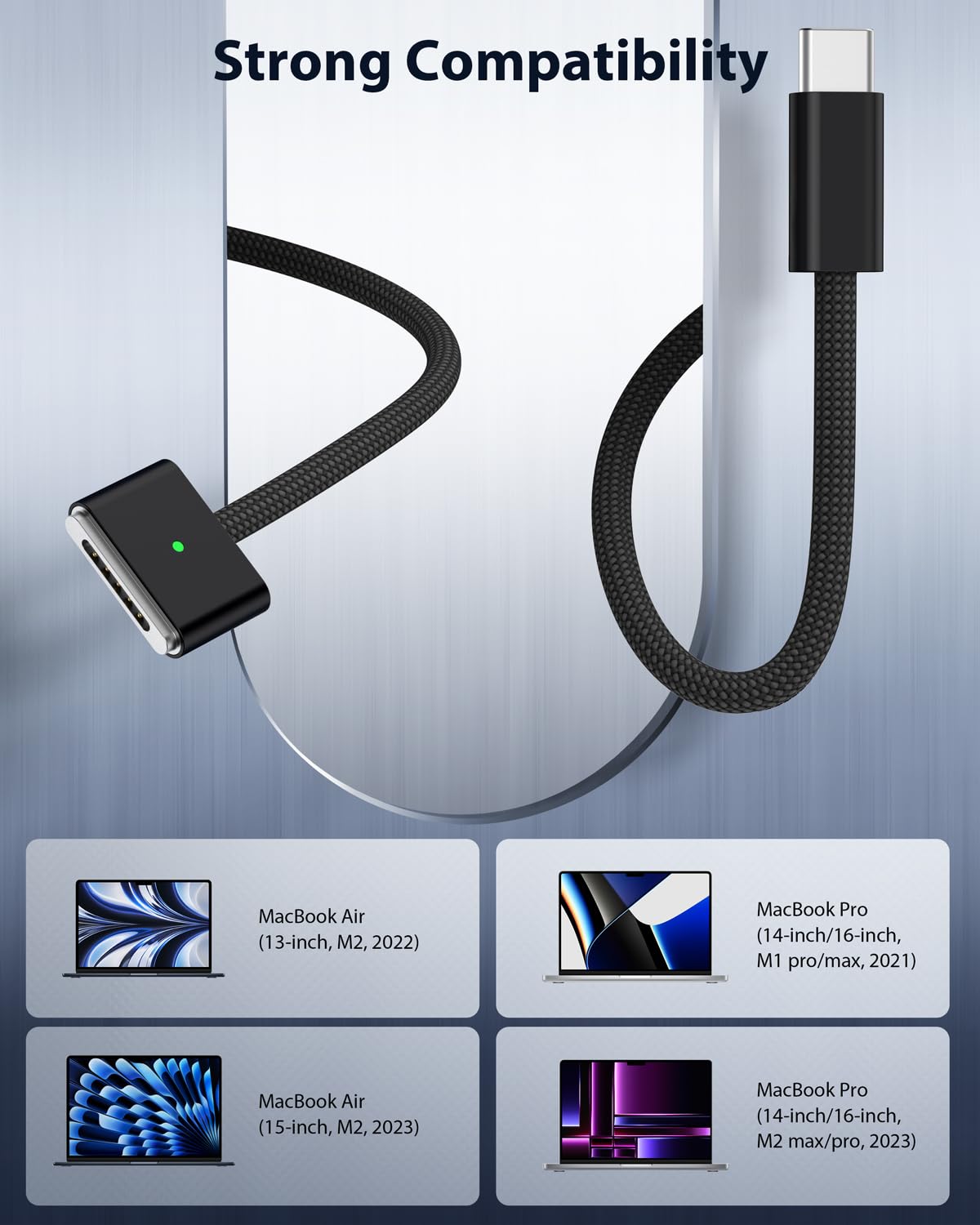 Thumbnail 4 de BOUTOP USB C to Magnetic 3 140W charging cable