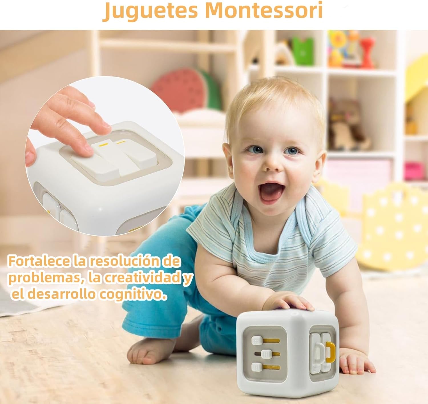 Thumbnail 4 de VORENUS Cubo de actividades 6 en 1 Montessori para bebés