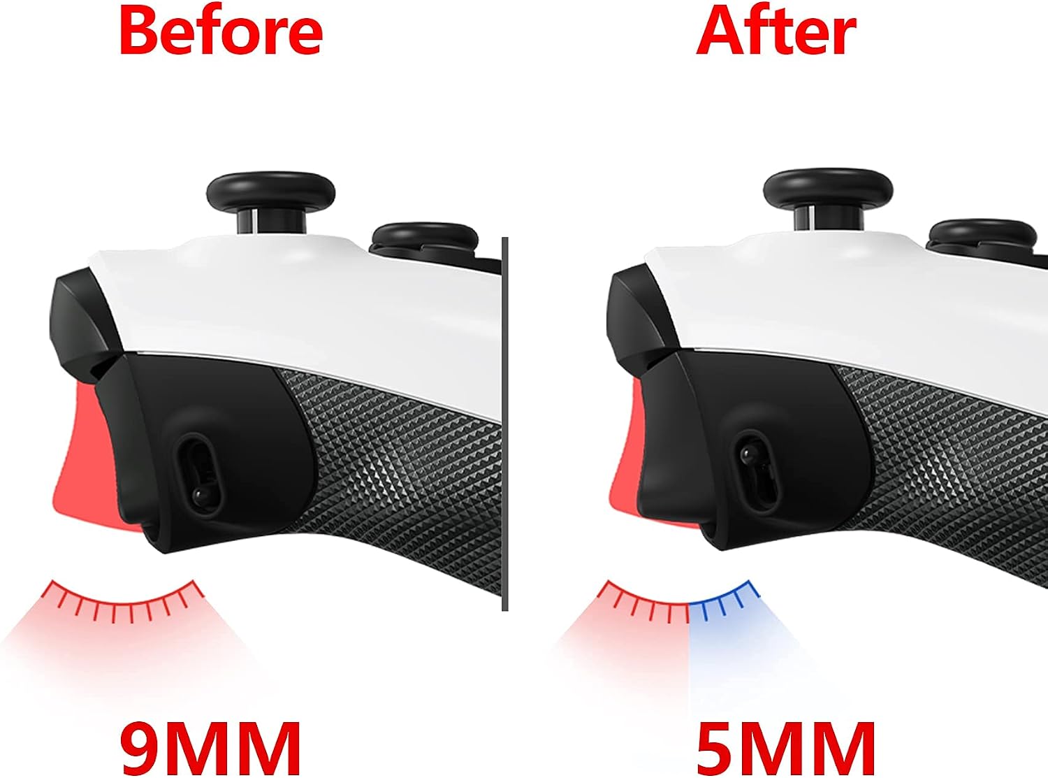 Detalle de eXtremeRate Flexor Rubberized Side Rails Grips Trigger Stop Kit for Xbox Series X/S Core Controller