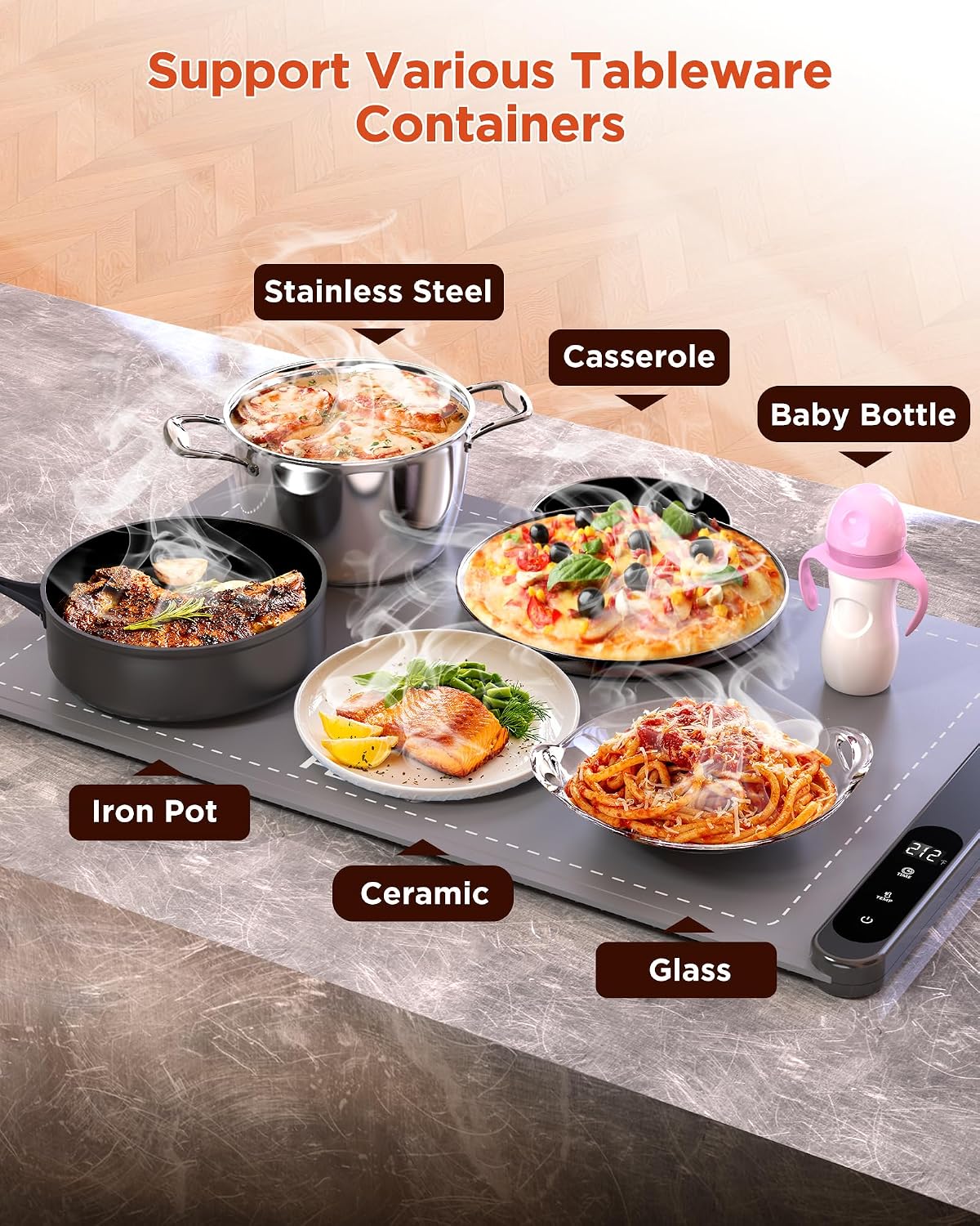 Detalle 1 de FEPPO Food Warming Mat, Silicone