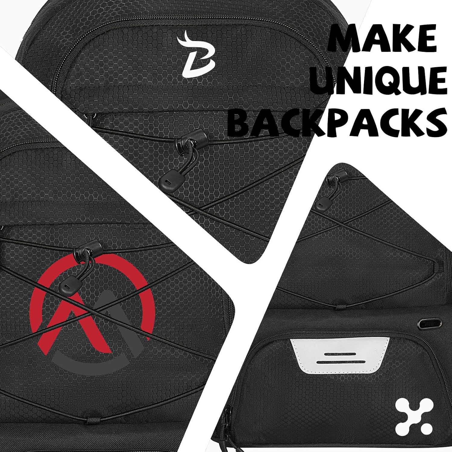 Detalle 2 de Goloni Soccer Bag(23037)-Black 35L Basketball Backpack with Shoe and Ball Compartments