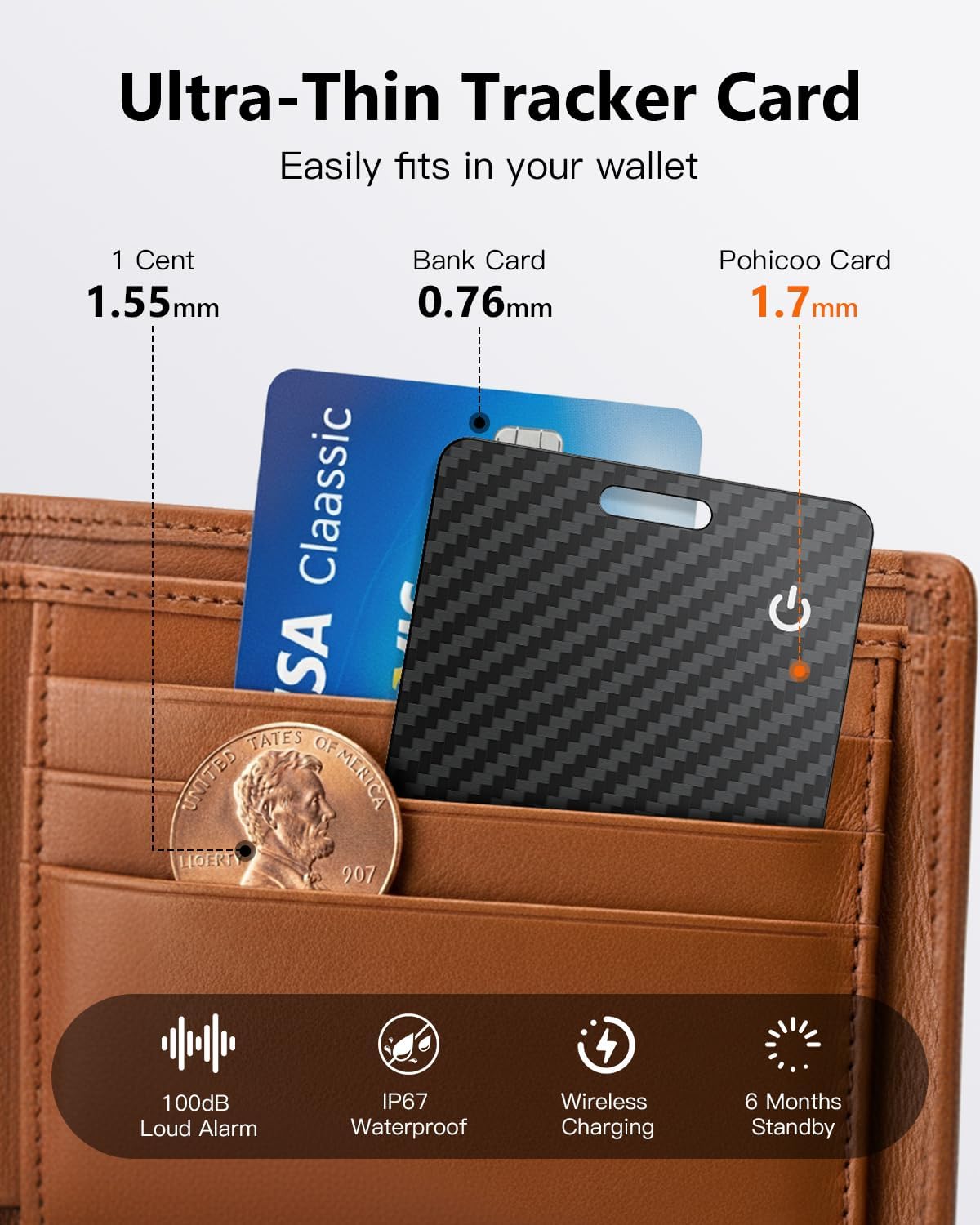 Thumbnail 6 de Pohicoo Smart Air Tracker Karte Tag 1,7 mm