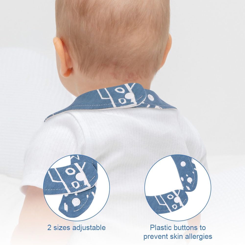 Thumbnail 3 de Vicloon Baby Bandana Dribble Bibs (8-pack) with Snaps for Newborns to 36 Months