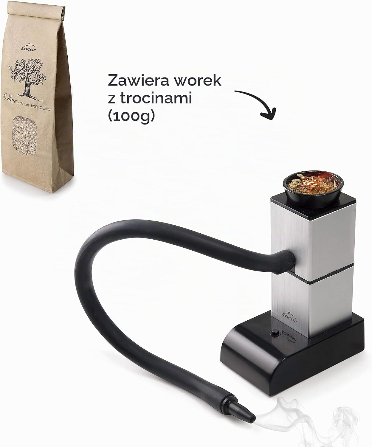 Thumbnail 2 de Lacor Magic 69221 – elektryczna wędzarnia ze stali nierdzewnej, 9 × 5 × 12 cm
