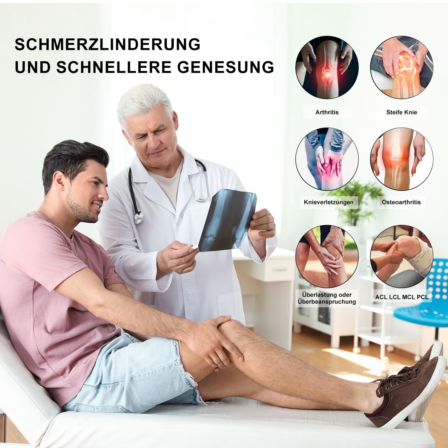 Detalle 2 de Teylam Kniebandage 2er Set 360° Unterstützung