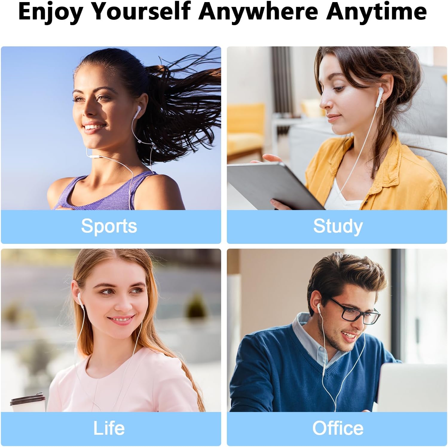 Thumbnail 6 de FUHAYA USB-C Headphones for iPhone 16/15 (2 Pack) with Microphone, Remote & Noise Cancelling Wired Earbuds