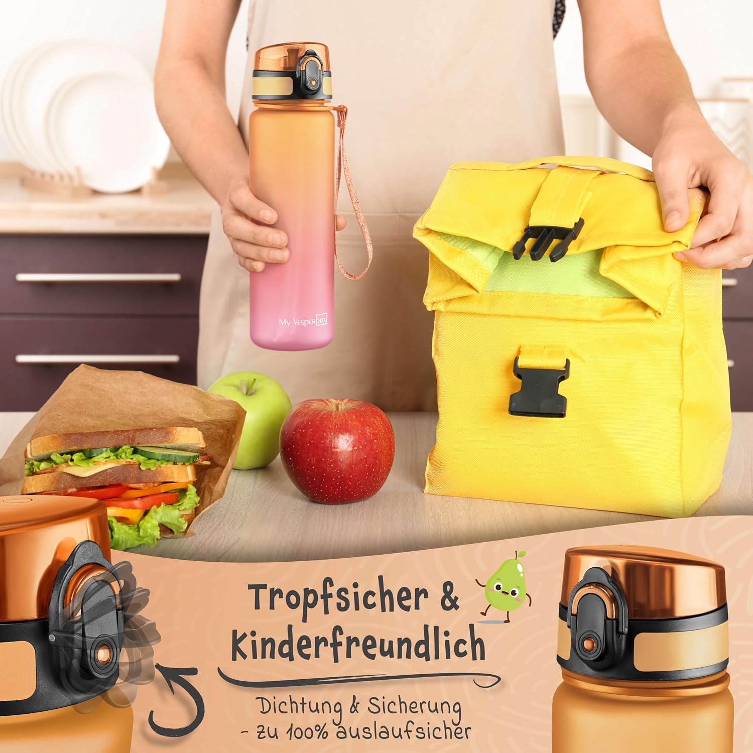 Thumbnail 3 de My Vesperbox Trinkflasche Kinder 500ML – Auslaufsicher, BPA-frei & Komplett-Set