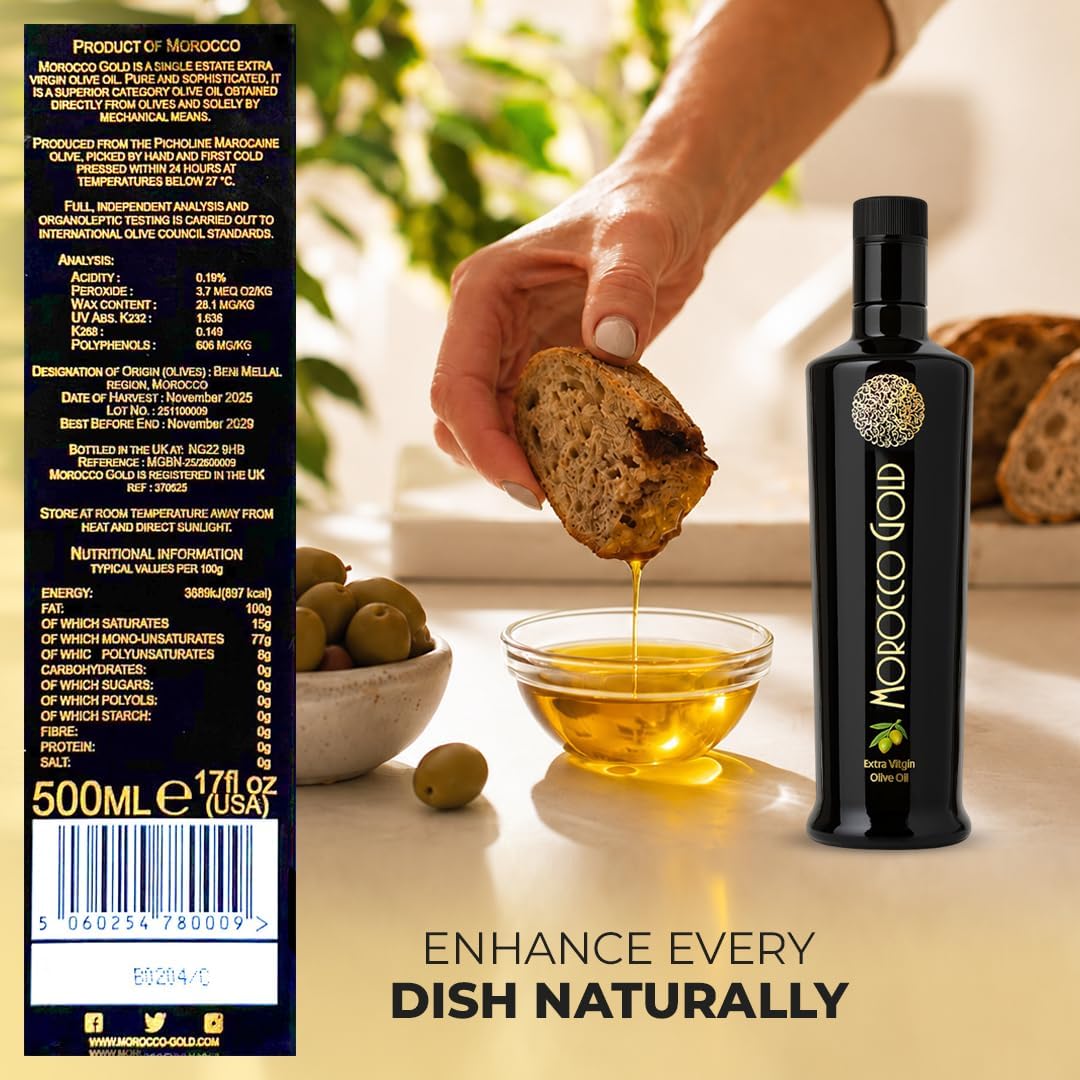 Thumbnail 6 de Morocco Gold New Harvest Extra Virgin Olive Oil, 606 mg/kg Polyphenols, 500 ml