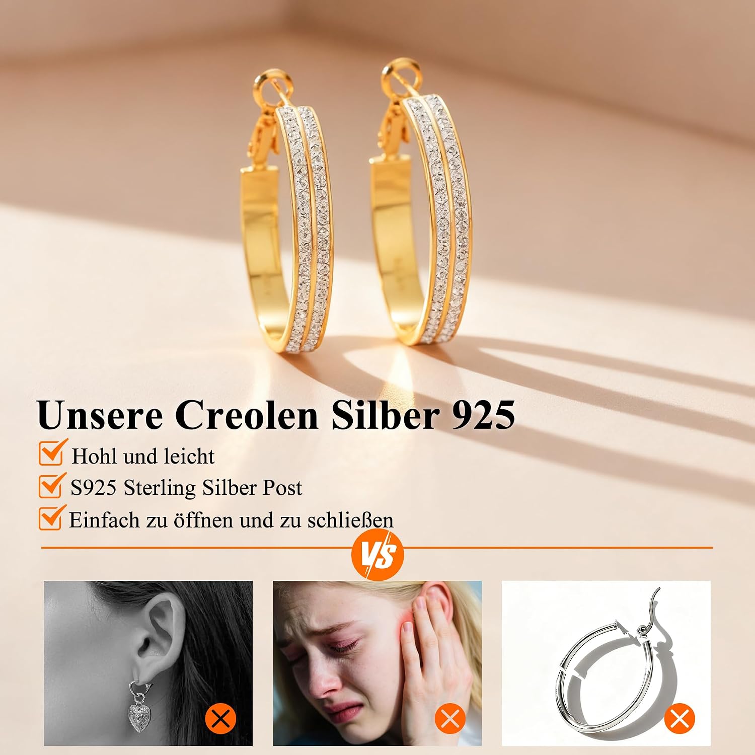 Detalle 1 de LOUMILEO 5MM Creolen Silber 925