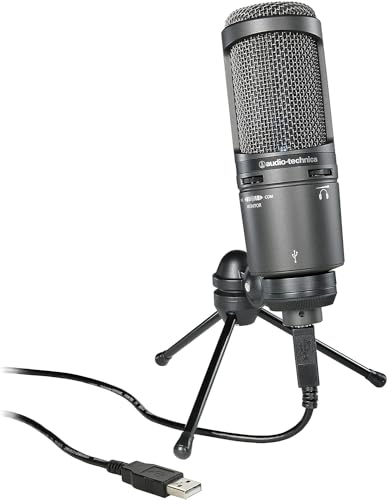Detalle de Audio-Technica 2020USB+ micrófono condensador cardioide gris oscuro 🎤
