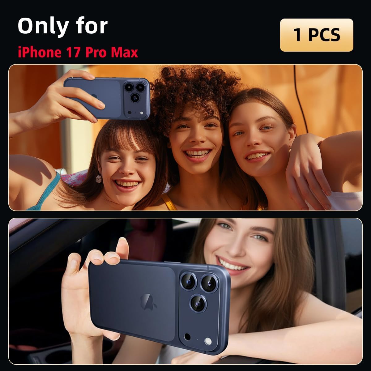 Thumbnail 5 de Jurqqer Camera Lens Protector for iPhone 17 Pro Max 9H