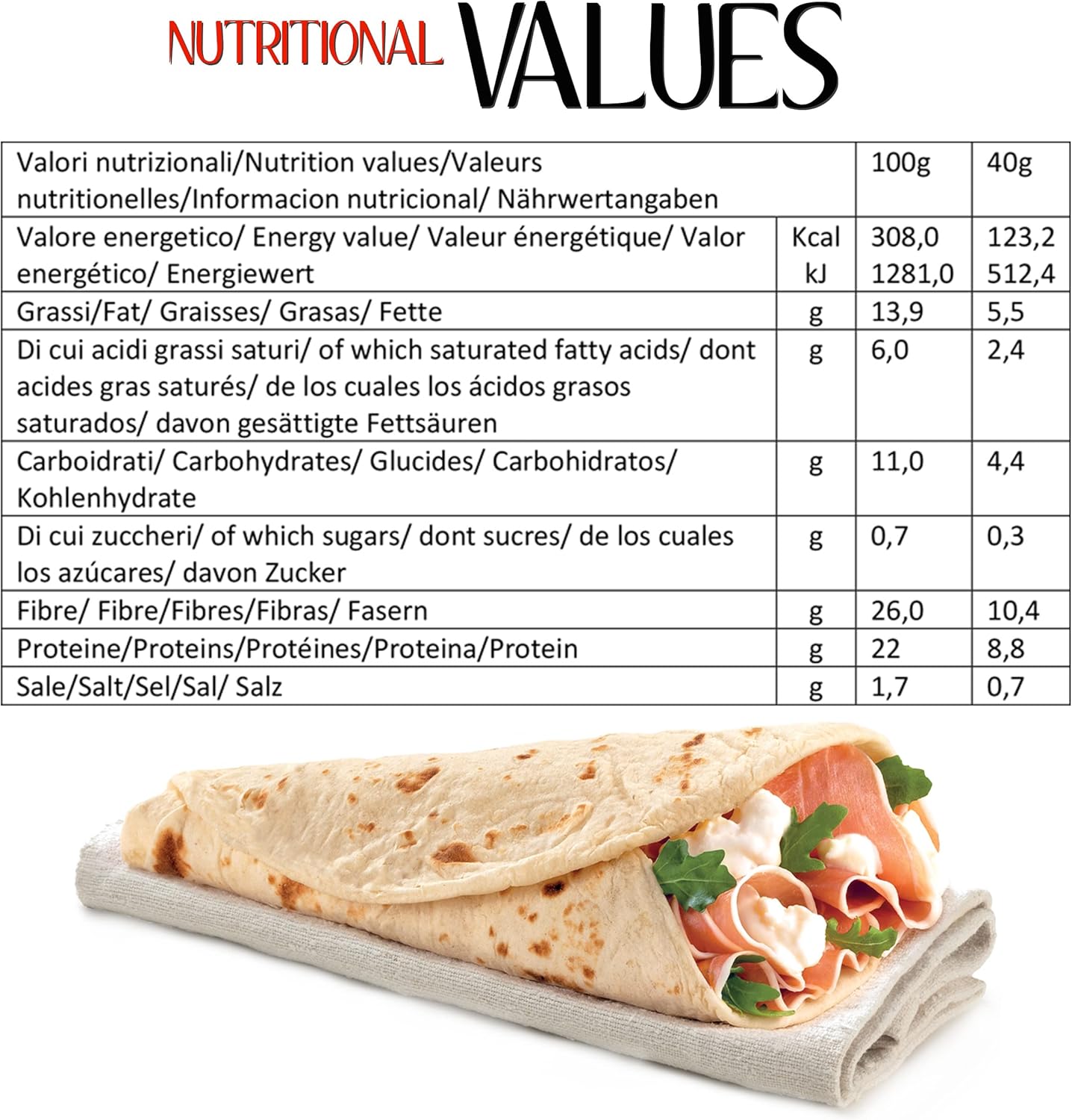 Thumbnail 5 de 4 piadinas protéiques Line@diet (1 paquet de 4) – pour la phase 1