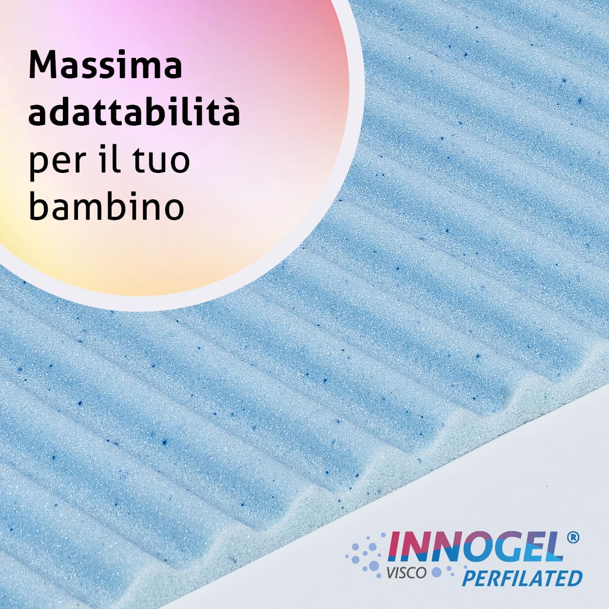 Detalle de KUO Baby Baloo Plus: Materasso per Culla a 2 Fasi con Memory Foam – 115 x 55 cm