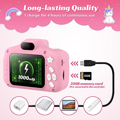 Thumbnail 6 de TIATUA Cámara para niños 1080P HD con pantalla 2.0'' y tarjeta 32 GB – Regalo perfecto para peques