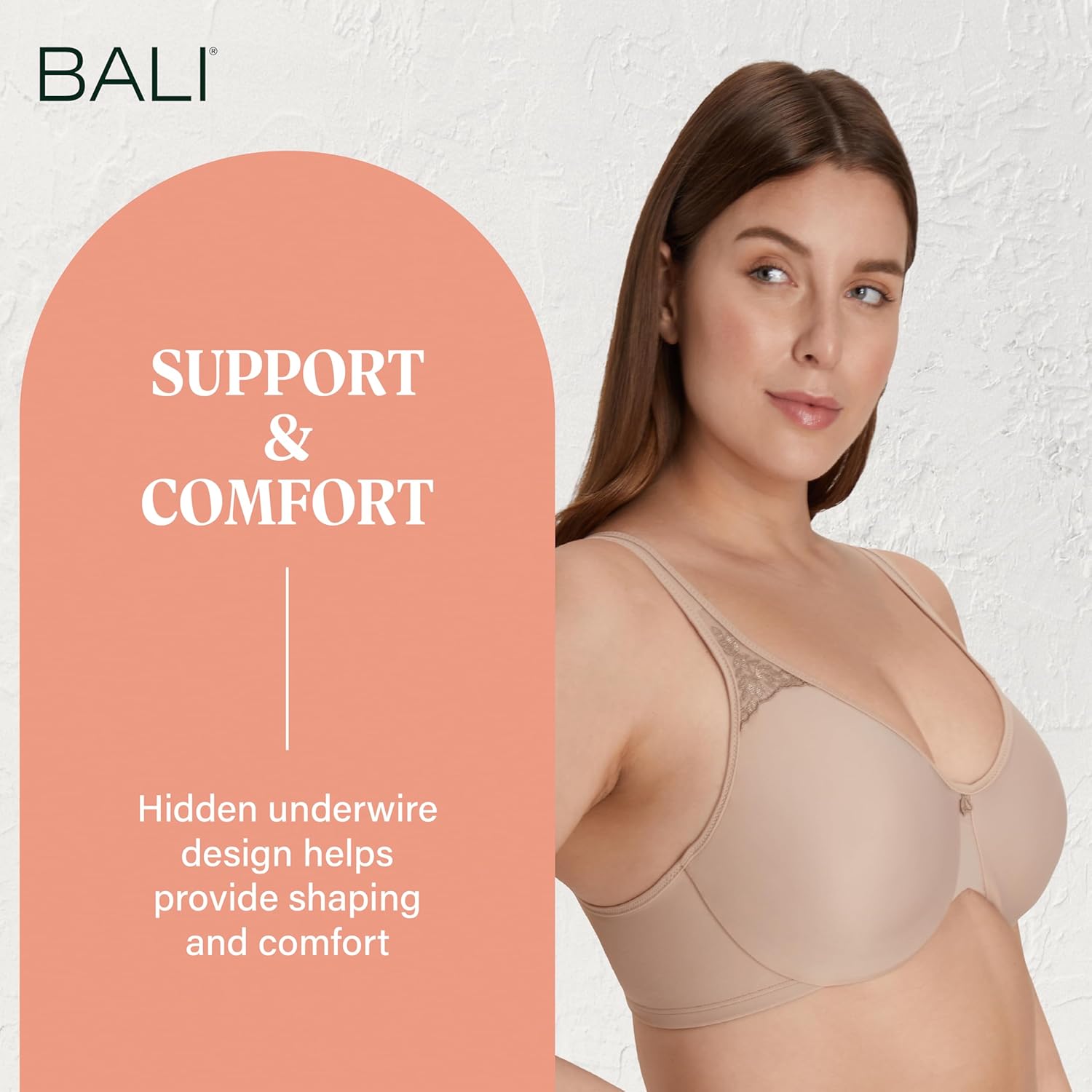 Detalle de Bali Women’s Minimizer Bra with Hidden Underwire (reduces up to 1.5 inches)