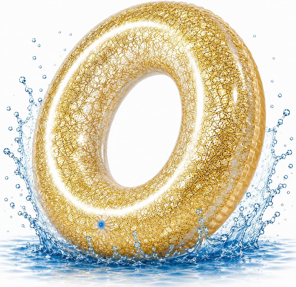 Detalle de Aufblasbarer Schwimmring – Glitzer-Luftmatratze für Pool, Strand und See