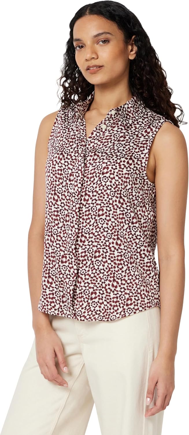 Thumbnail 6 de Amazon Essentials Damen Ärmellose Bluse mit Knopfleiste – reguläre Passform, seidiger Satin