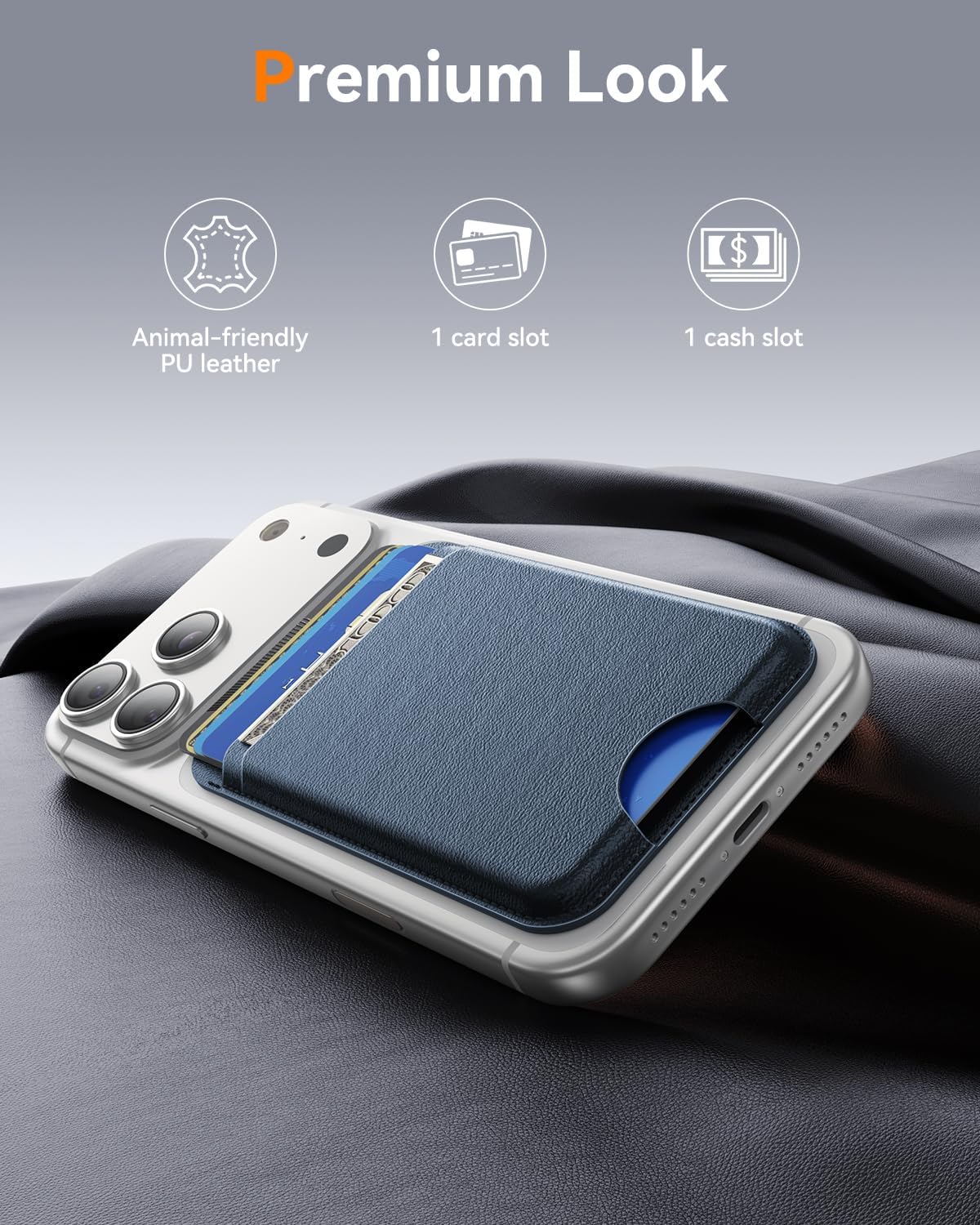 Detalle 1 de Fanseesy MagSafe Wallet, 5-Card Capacity