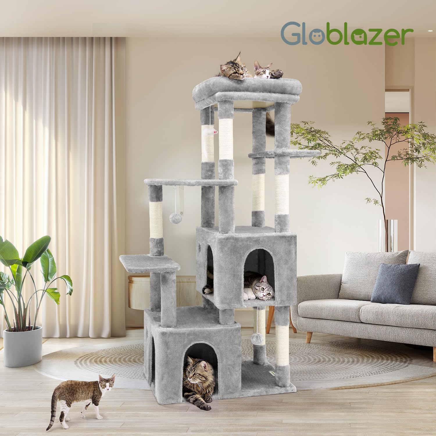 Thumbnail 6 de Globlazer Cat Tree, 61-Inch