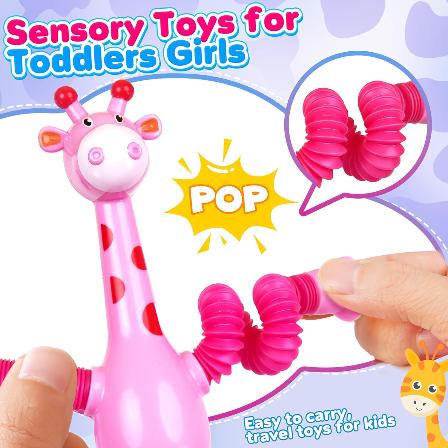 Thumbnail 2 de Giraffe Sensory Travel Toys 4-Piece Set for Road Trips and Travel