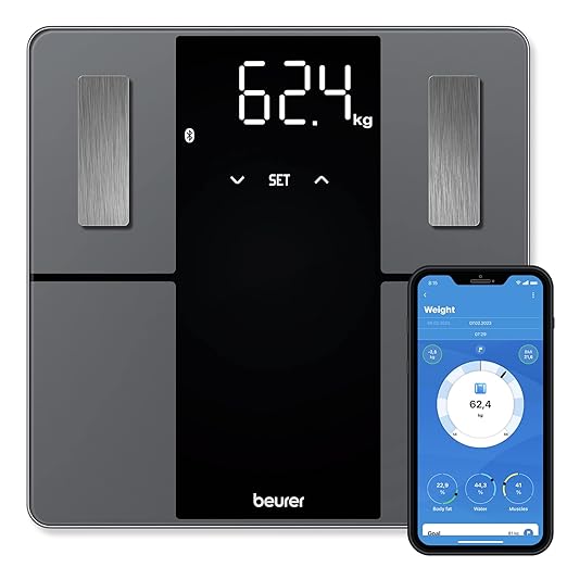 Detalle de Beurer BF 500 Super Black Edition 🩺 Báscula inteligente con Bluetooth