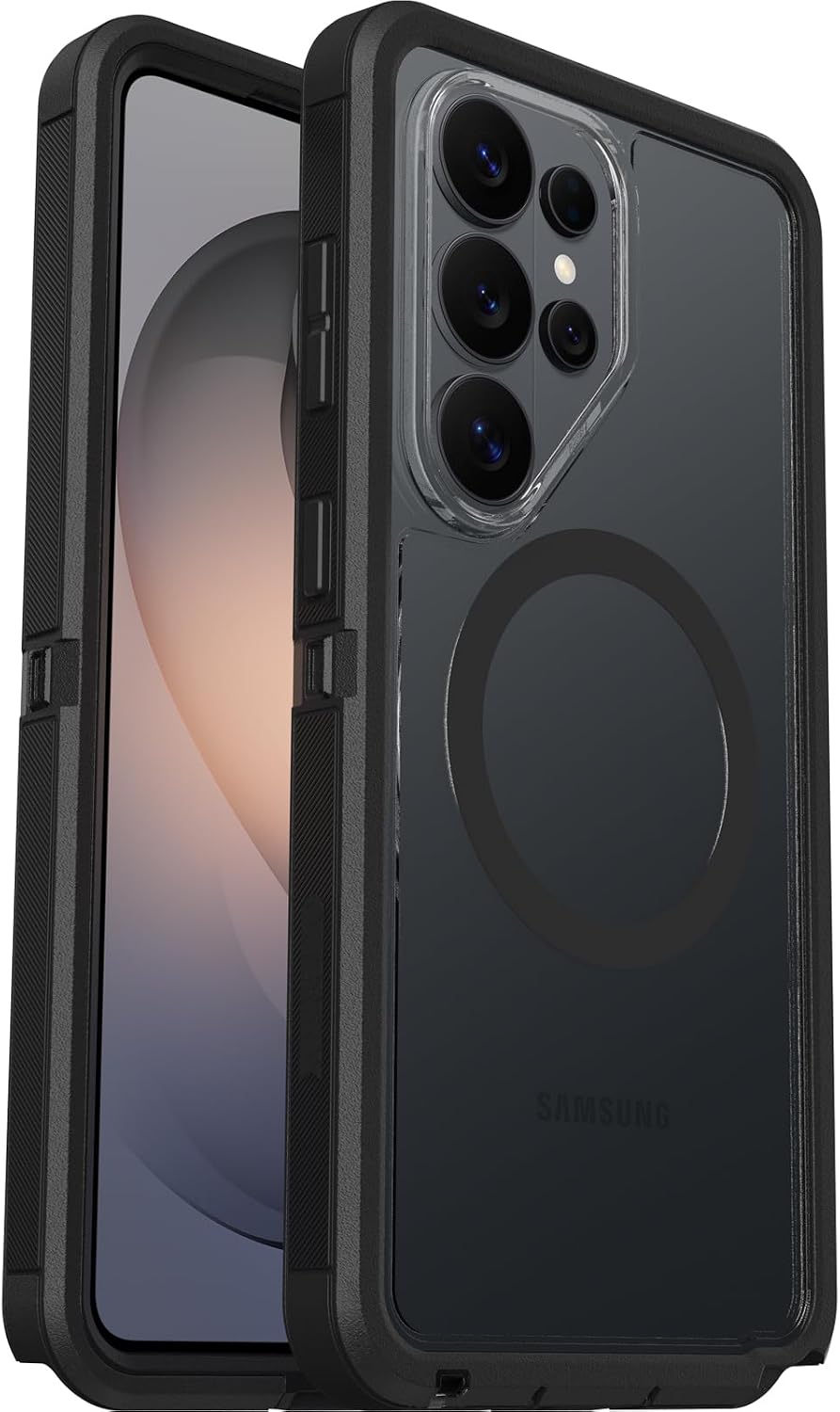 Detalle de OtterBox Defender Series Pro XT avec aimants pour Samsung Galaxy S26 – Transparent/Noir