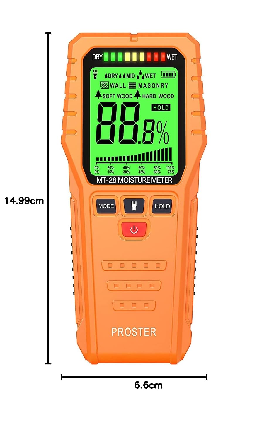 Thumbnail 6 de PROSTER PST199-P Pinless Wood Moisture Meter with LED and Audible Alarms