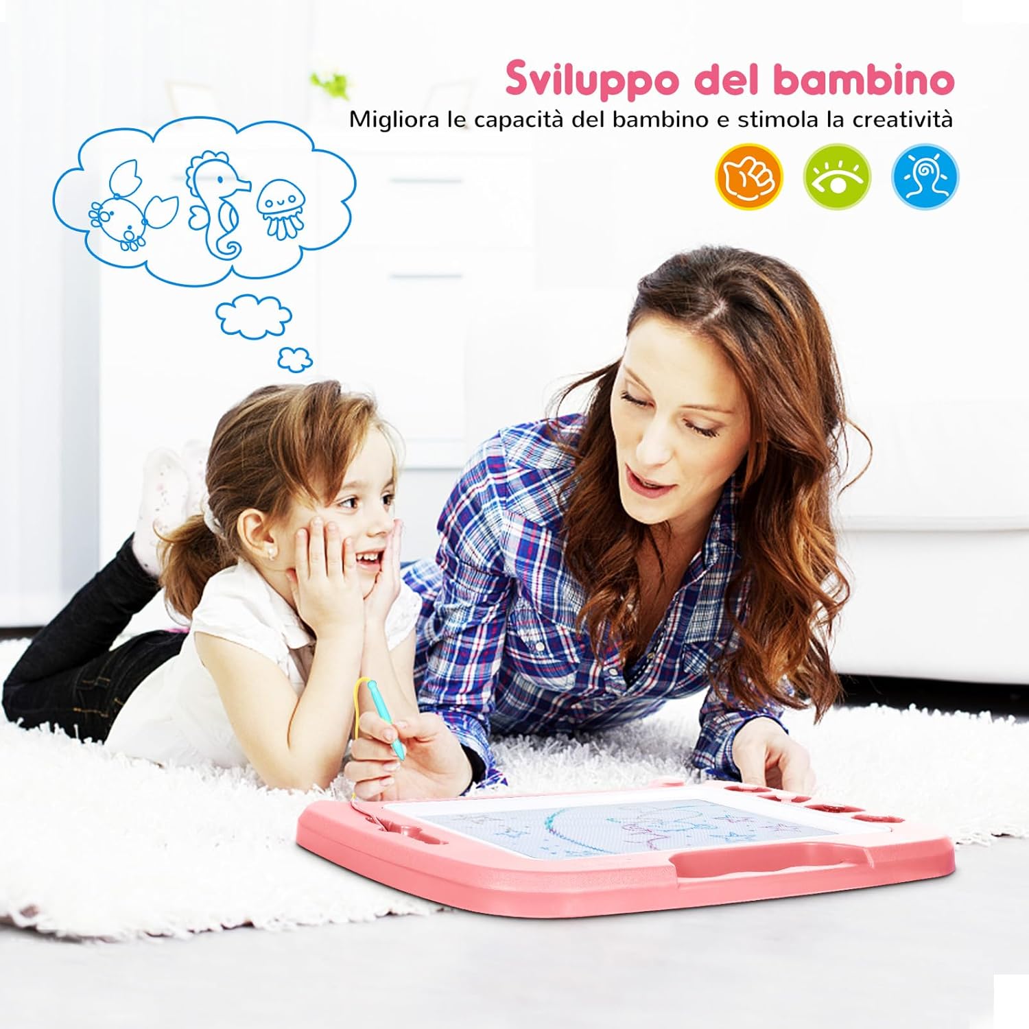 Detalle 2 de Lavagna magnetica per bambini 42 x 32 cm