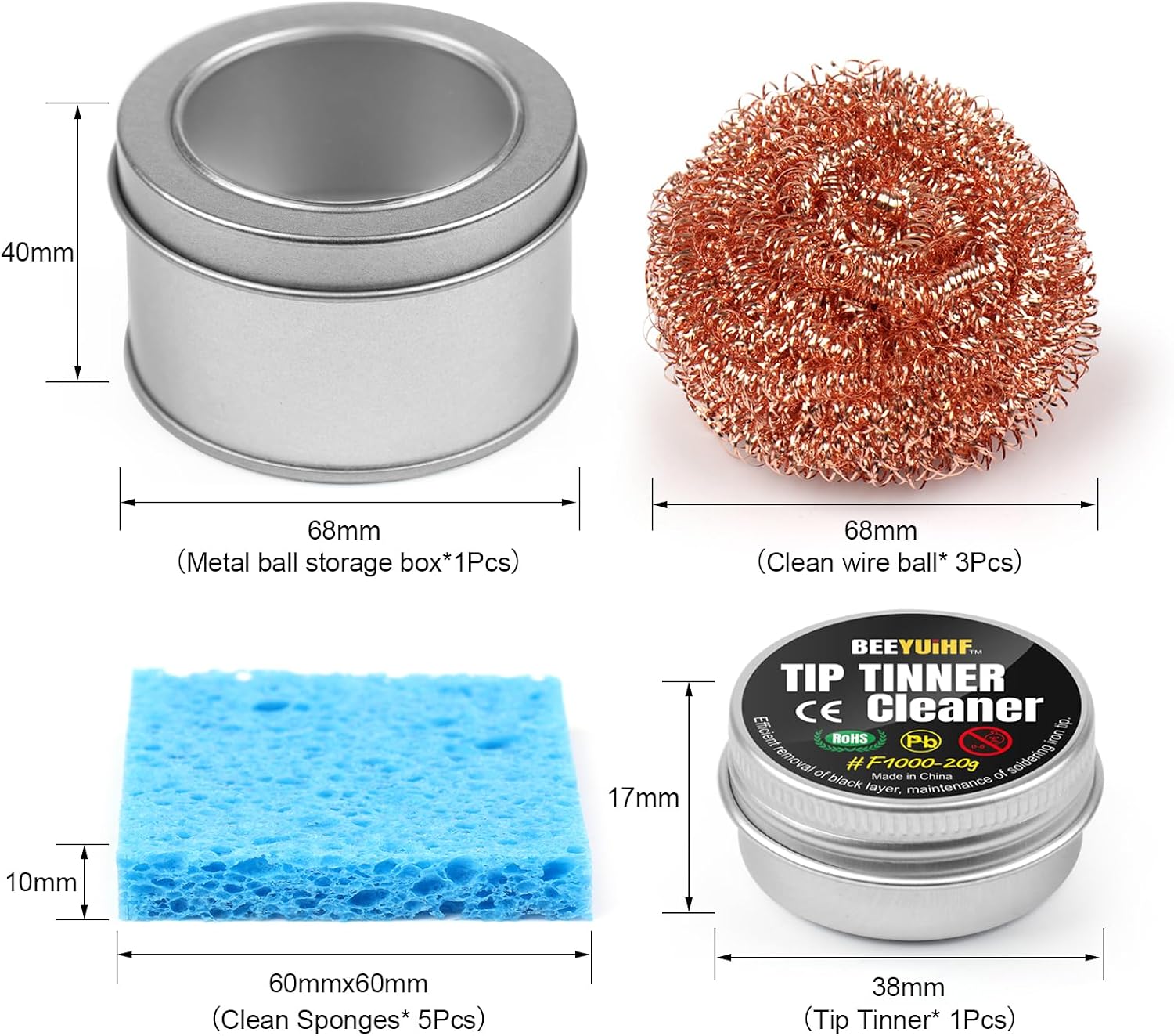 Thumbnail 6 de BEEYUIHF Soldering Tip Cleaning Kit