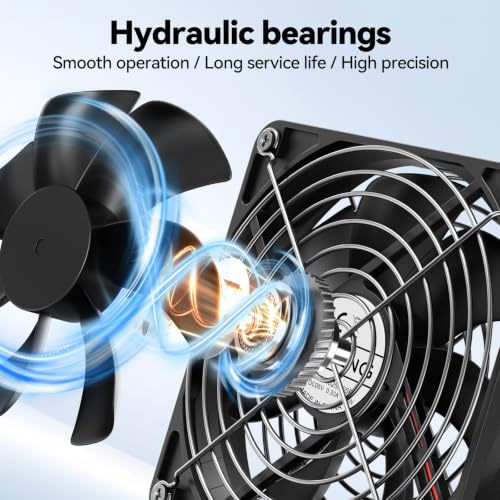 Thumbnail 3 de ELUTENG Triple 140mm PC Fan (DC 12V, 3-Speed) – Flexible Rack Cooling
