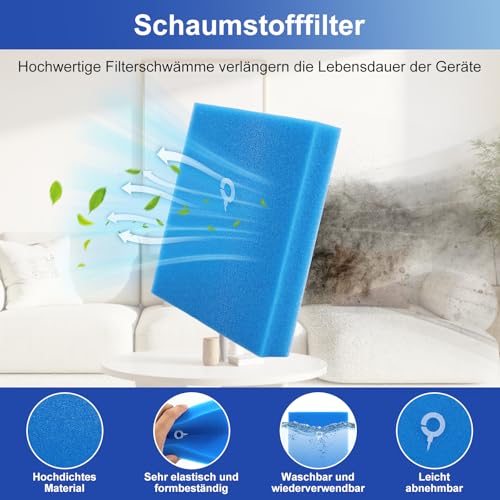 Detalle de Fishoney Ersatzfiltersatz für Philips PowerPro Compact – 2 Stück