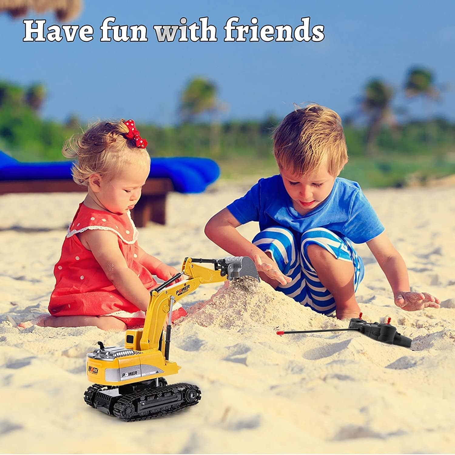 Detalle de Ruutcasy Remote Control Excavator – 1:24 Scale RC Digger for Kids