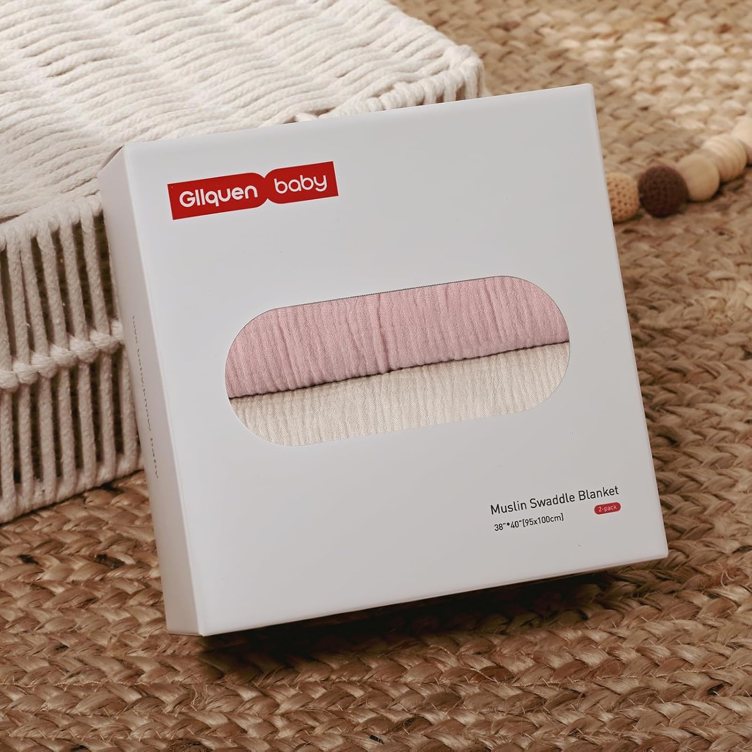 Thumbnail 1 de GLLQUEN BABY muslin swaddle 2 pack 95x100cm