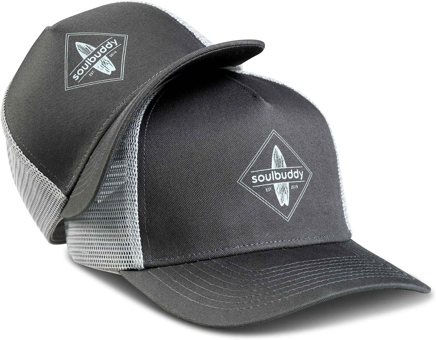 Detalle de Soulbuddy Baseball Trucker Cap – 2er Partnerlook-Set für Vater–Sohn bzw. Mutter–Tochter