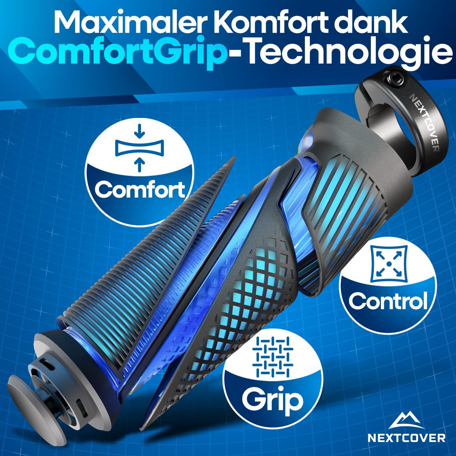 Thumbnail 1 de NEXTCOVER Fahrradgriffe ergonomisch mit Comfort-Grip-Technologie – Universal für Fahrrad & MTB