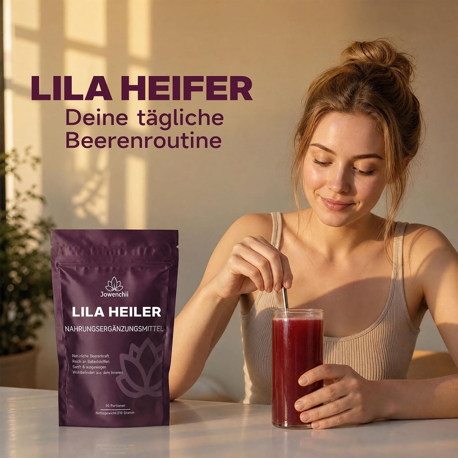 Thumbnail 1 de Lila Superfood Pulver 210 g – Lila Pflanzenpulver für Darmbalance, vegan & ballaststoffreich