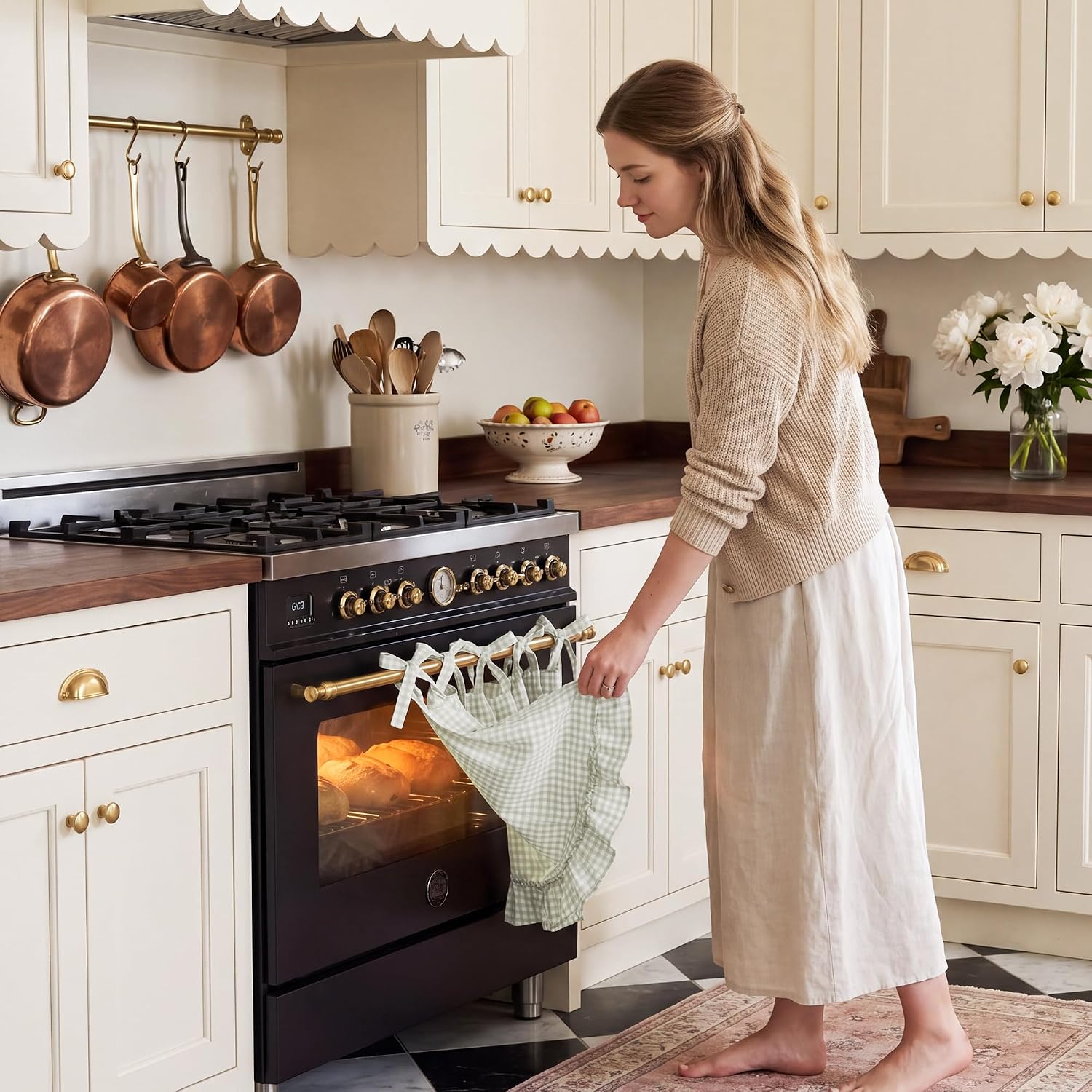 Thumbnail 6 de NICETOWN Oven Skirt Curtain Linen