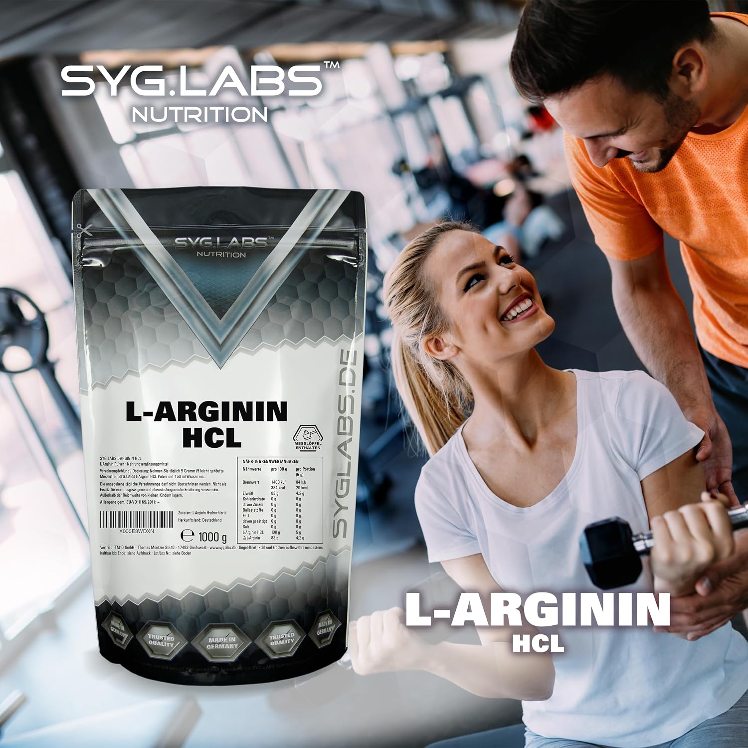Detalle 2 de L-Arginin HCL 1000 g Pulver đź’Š
