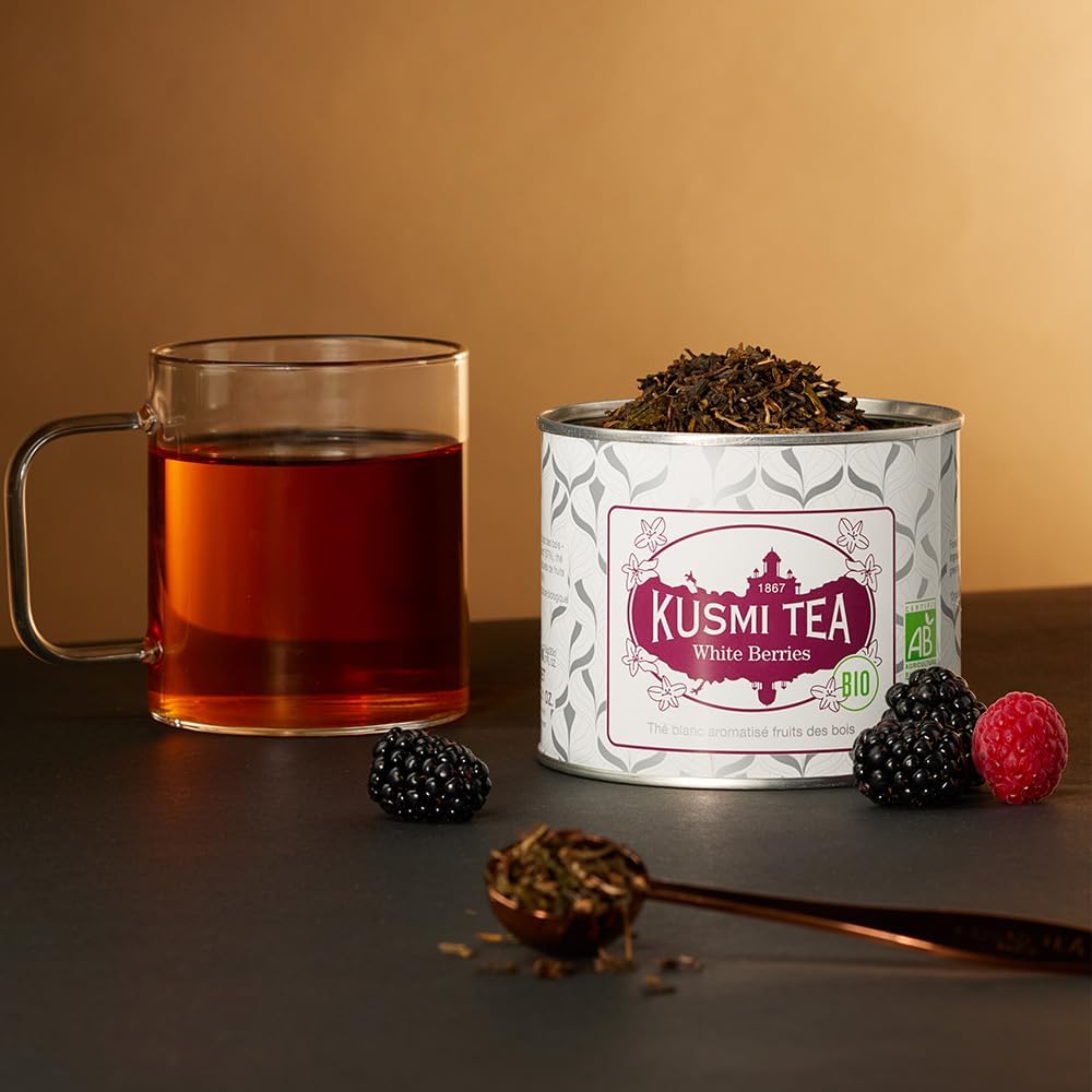 Thumbnail 3 de Kusmi Tea White Berries Bio – Thé blanc aux fruits des bois en boîte métal (90 g)