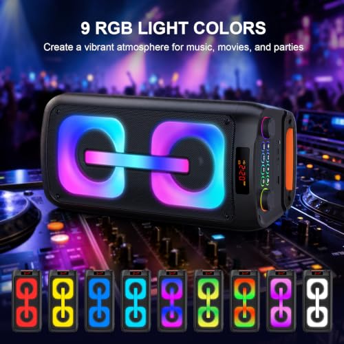Thumbnail 7 de Gesnada K68: Máquina de Karaoke con 2 micrófonos inalámbricos y Altavoz Bluetooth